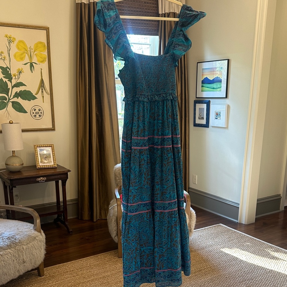 Cleobella Blue Floral Maxi Dress